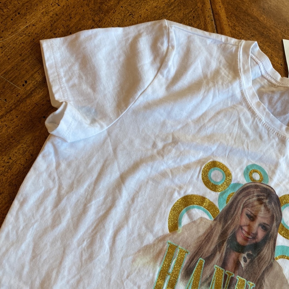 Limited Too white 100% cotton NWT graphic Hannah Montana tshirt size 20 - Picture 5 of 11